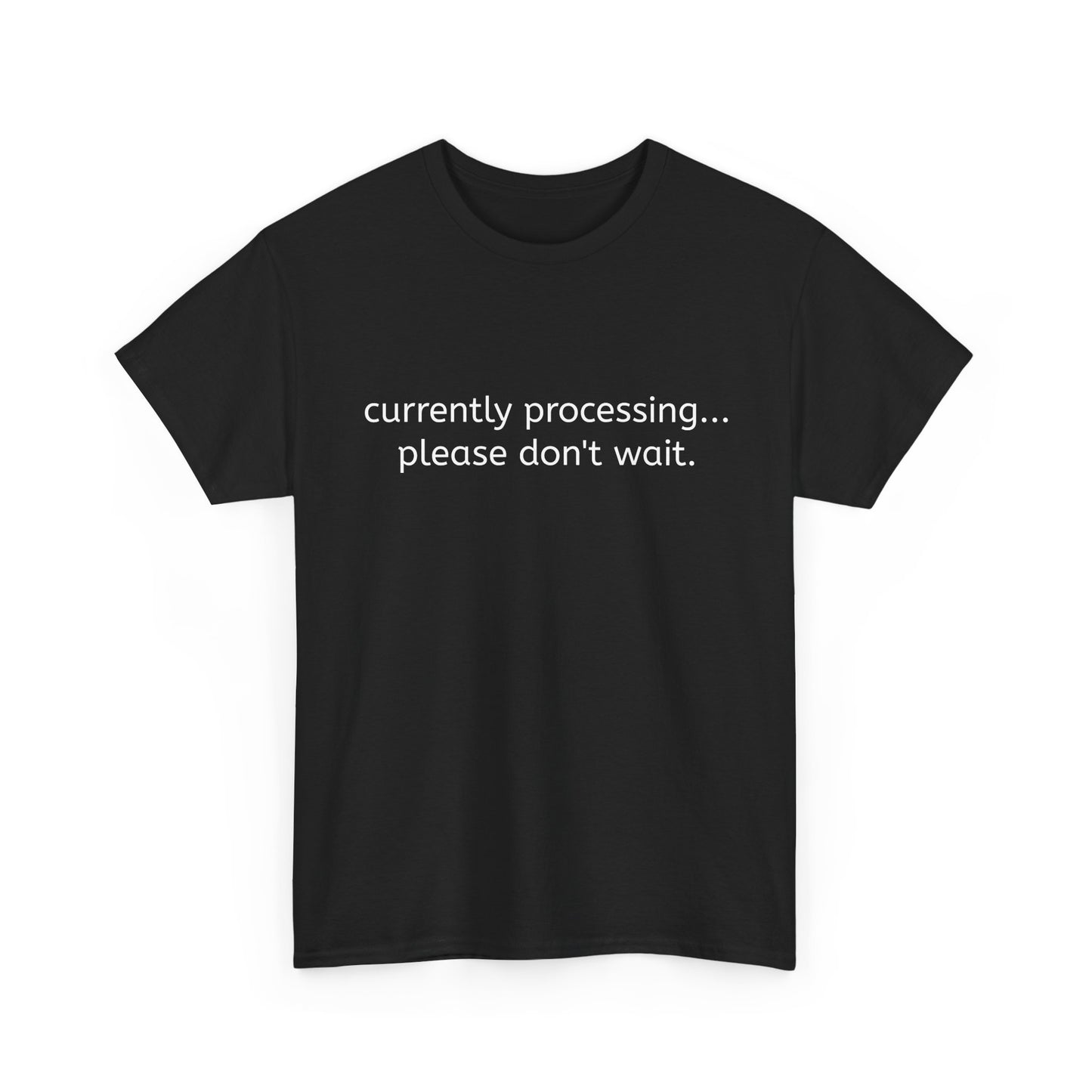 currently processing... please don't wait. Tee